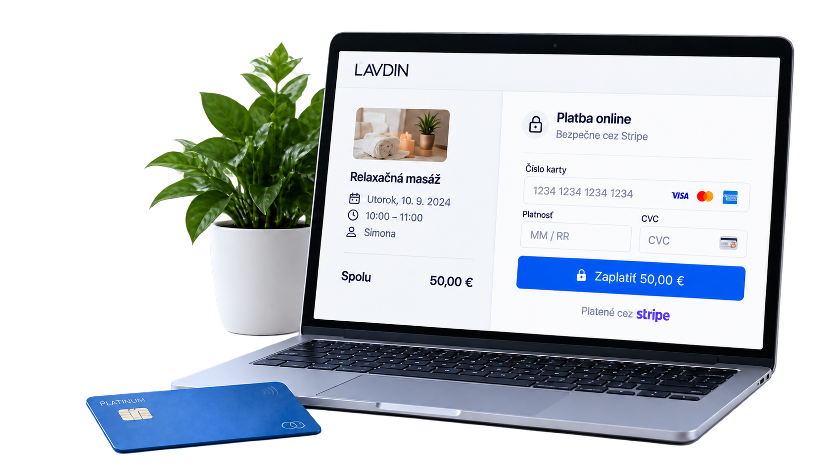 Online platby cez Stripe - Lavdin